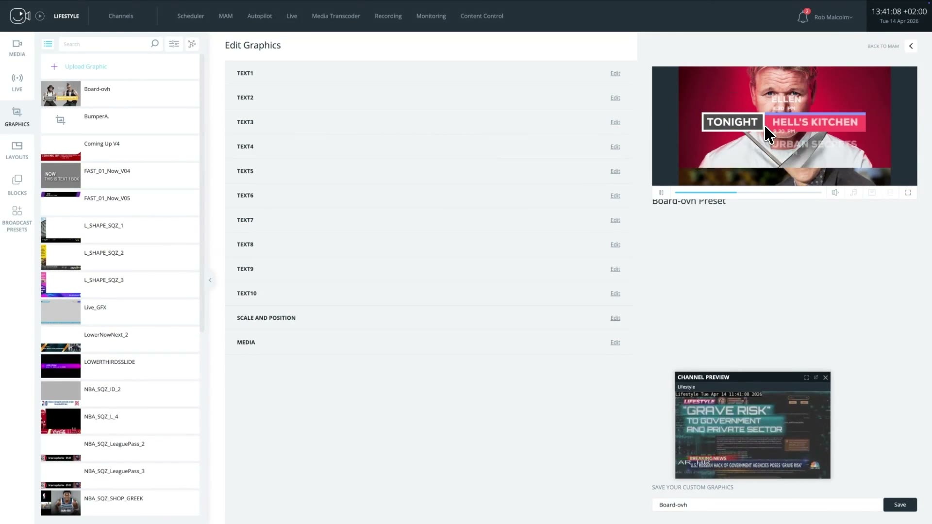 Evrideo Broadcast platform preview