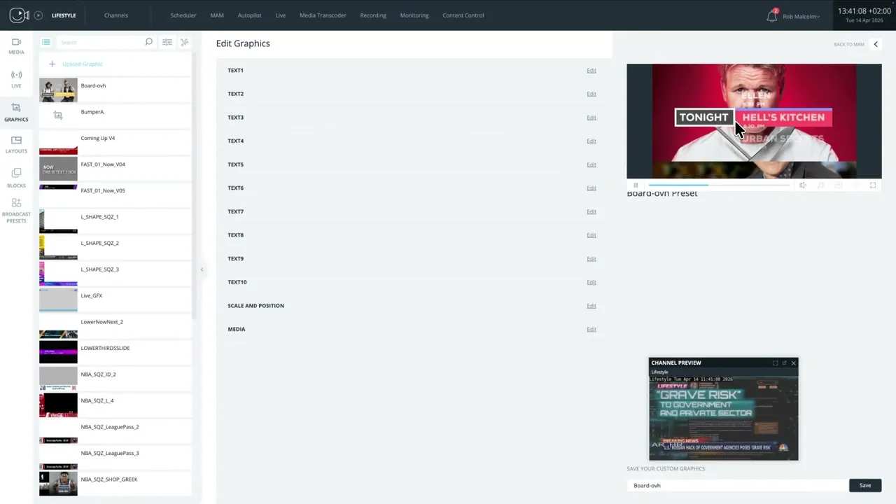 Evrideo Broadcast platform preview